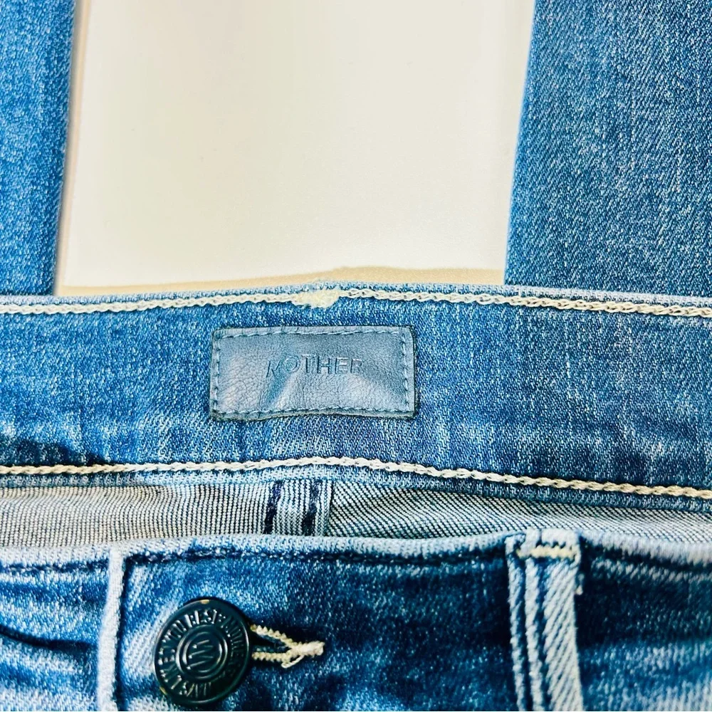 MOTHER jeans The Mid Rise Dazzler Ankle Fray jeans distressed women size 27 - Picture 5 of 11